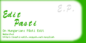 edit pasti business card